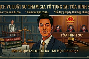 DỊCH VỤ LUẬT SƯ THAM GIA TỐ TỤNG TẠI TÒA HÌNH SỰ